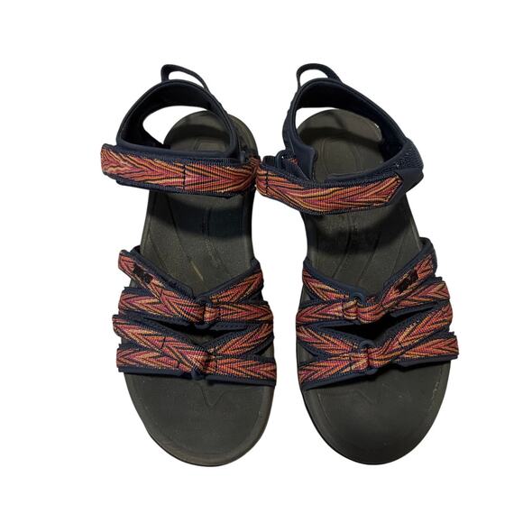 Teva Tirra 4266 Sandal Women's Size 6 Pink Blue Palms Indigo Rose Violet - Picture 2 of 6